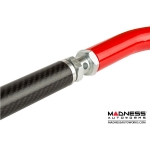 FIAT 500 Front Brace Bar by MADNESS - Carbon Fiber - Gloss Red 